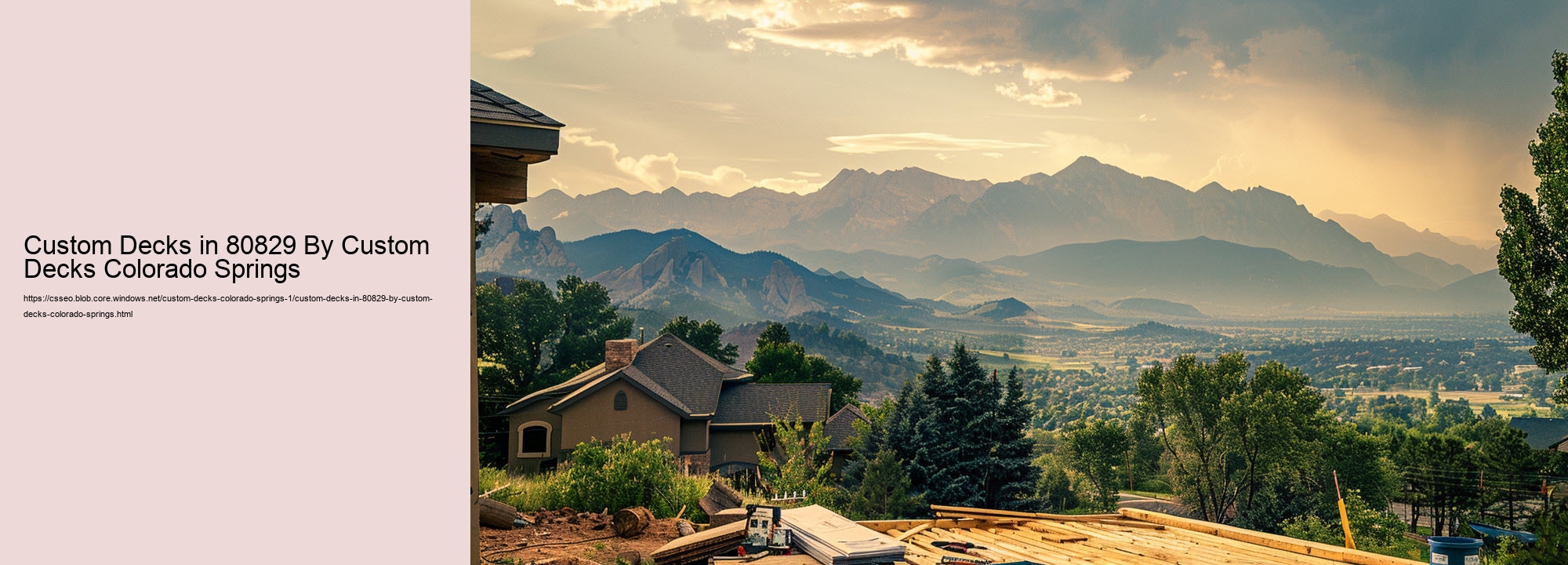 Custom Decks in 80829 By Custom Decks Colorado Springs