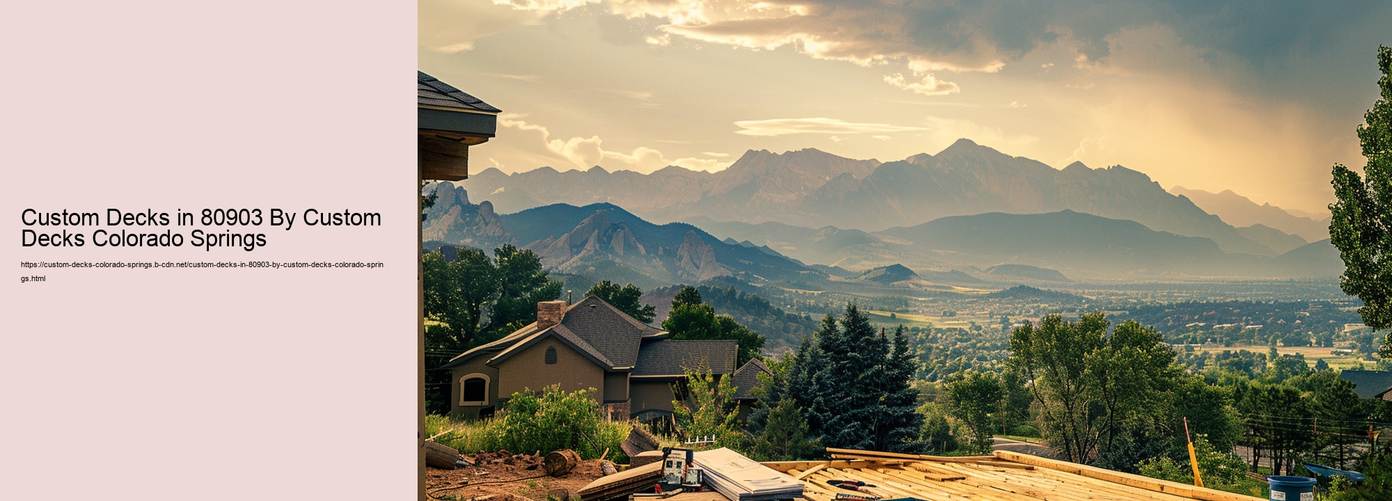 Custom Decks in 80903 By Custom Decks Colorado Springs