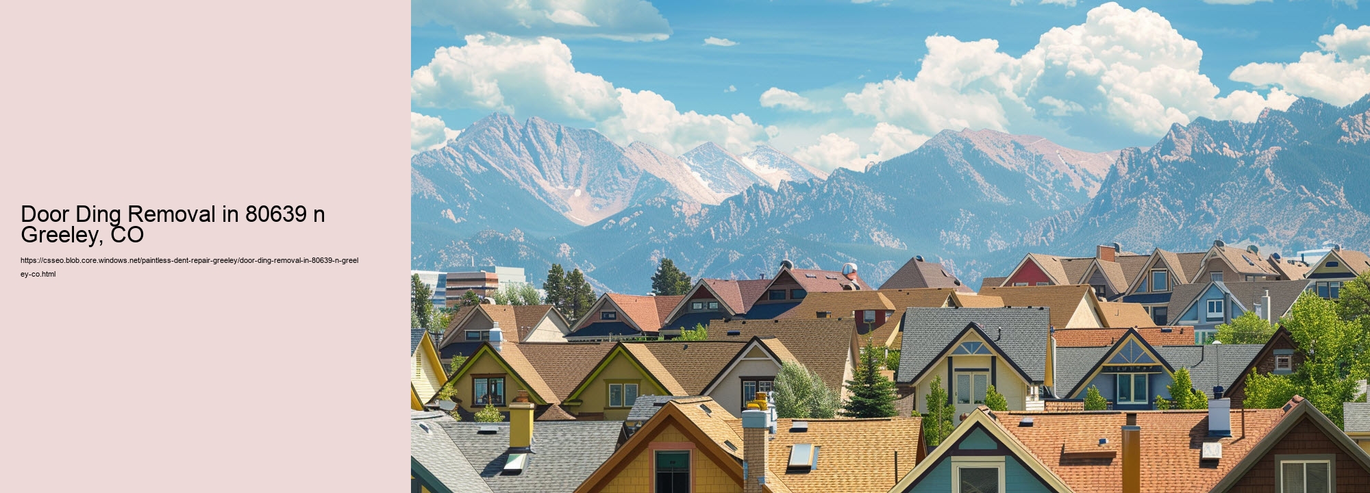 Door Ding Removal in 80639 n Greeley, CO